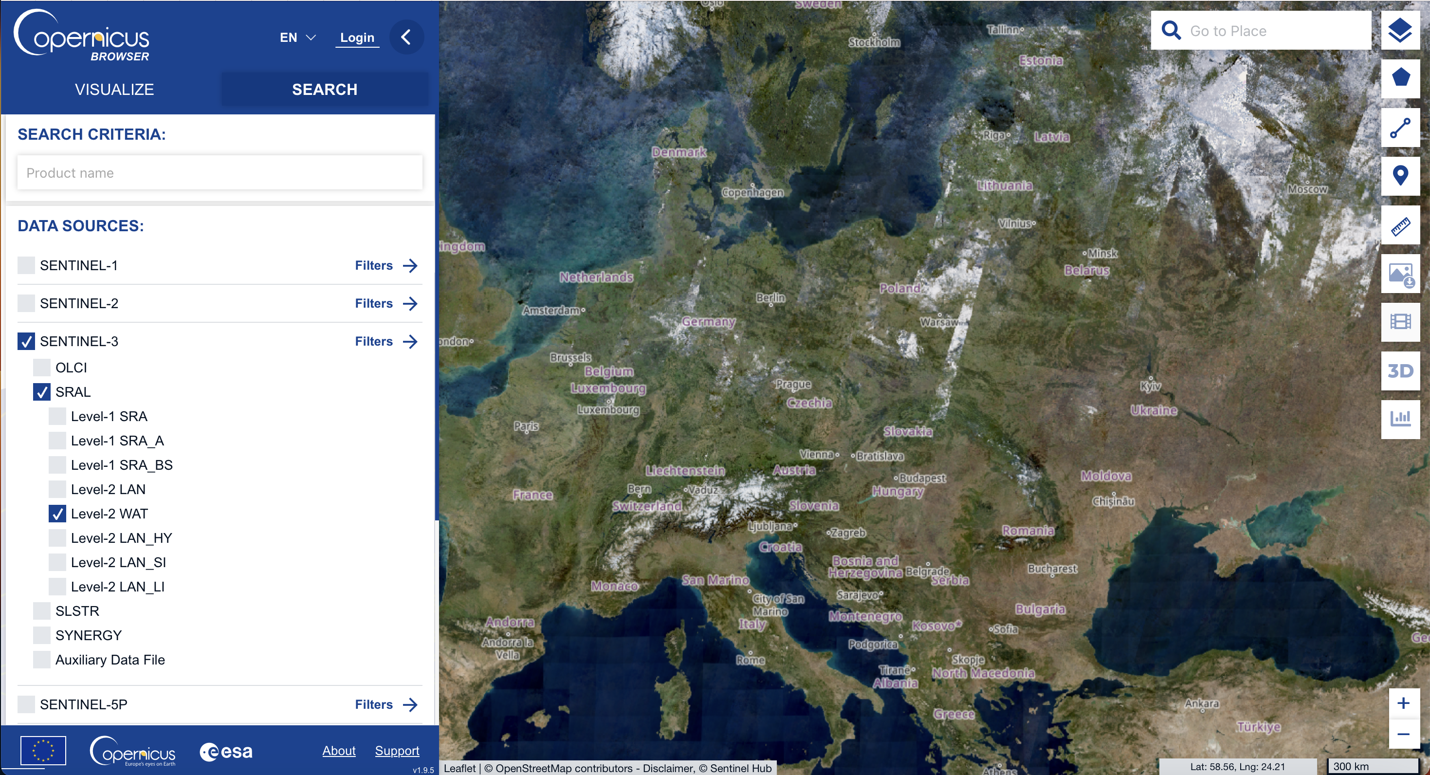 Data Selection Interface